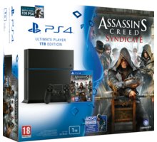 PlayStation 4, 1TB, černá + Assassin&#39;s Creed: Syndicate + Watch Dogs_772161137