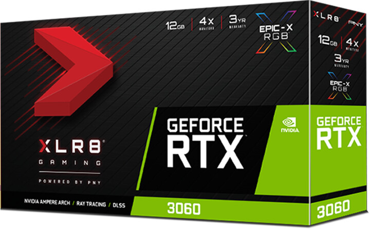PNY GeForce RTX3060 12GB XLR8 Gaming REVEL EPIC-X RGB Edition, LHR, 12GB GDDR6_566494317