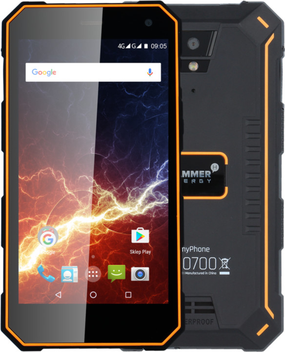 myPhone HAMMER ENERGY LTE 18x9, 3GB/32GB, Black/Orange_535654652
