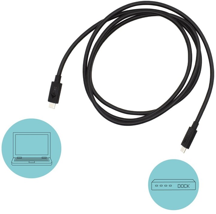 i-Tec Thunderbolt 3 class cable, podpora Power Delivery, 100W, USB-C , 1.5 m_2126884775