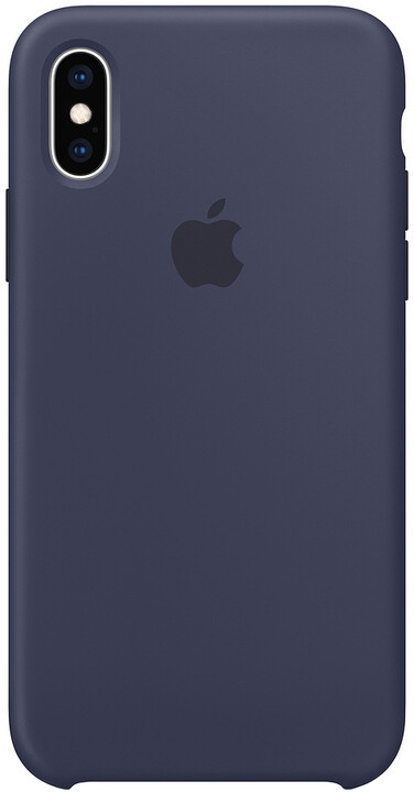 Apple silikonový kryt na iPhone XS, půlnočně modrá_1406977606