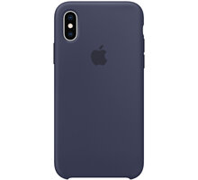 Apple silikonový kryt na iPhone XS, půlnočně modrá_1406977606