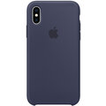 Apple silikonový kryt na iPhone XS, půlnočně modrá
