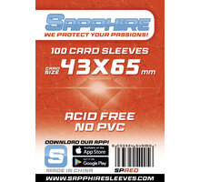 Ochranné obaly na karty SapphireSleeves - Red, 100ks (43x65)_1155184364