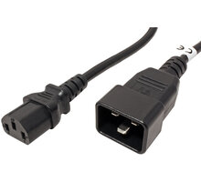 PremiumCord kabel síťový propojovací 230V 10A 1m, konektory IEC 320 C13 - IEC 320 C20_1443199822