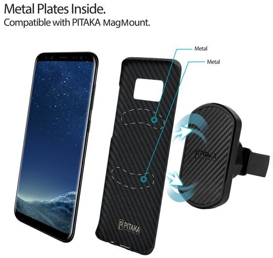 Pitaka Aramid case pro Samsung Galaxy S8+, černá/šedá_871574358