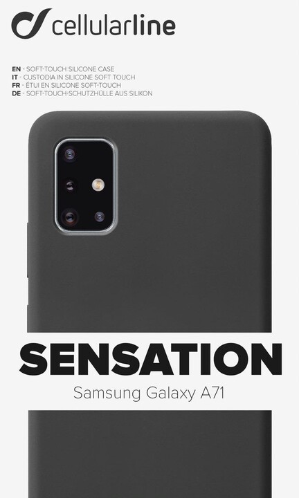 Cellularline ochranný silikonový kryt Sensation pro Samsung Galaxy A71, černá_1685683269