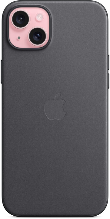 Apple kryt z tkaniny FineWoven s MagSafe na iPhone 15 Plus, černá_1131621997