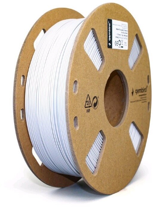 Gembird tisková struna (filament), PLA MATTE, 1,75mm, 1kg, šedá_810900015