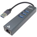 PremiumCord adaptér USB3.0 -&gt; LAN RJ45 ETHERNET 10/100/1000 MBIT + 3x USB3.0 port_1227884933
