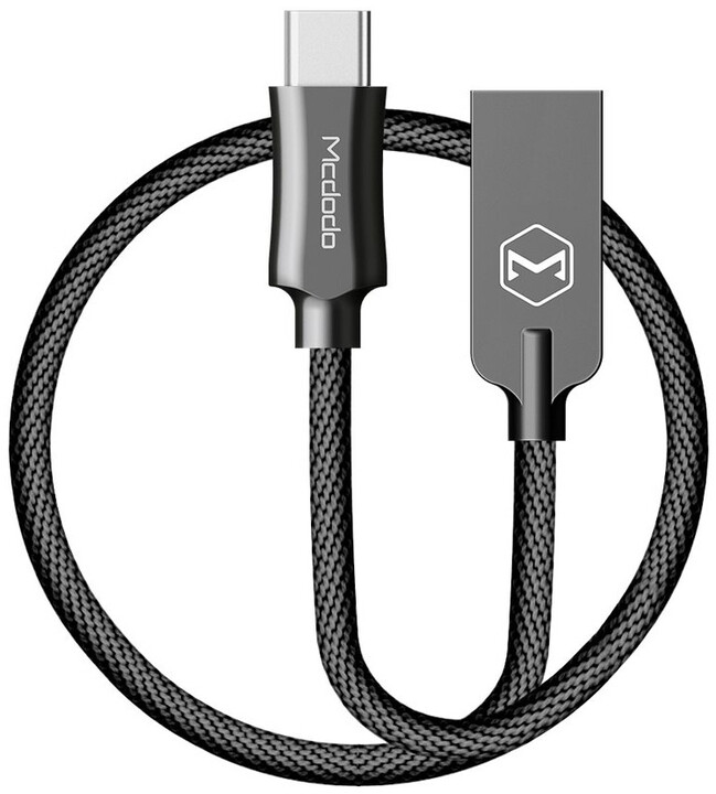 Mcdodo Knight datový kabel USB-C, 1m, černá_579652657