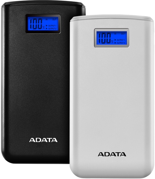 ADATA powerbanka S20000D, externí baterie pro mobil/tablet 20000mAh, bílá_850425305