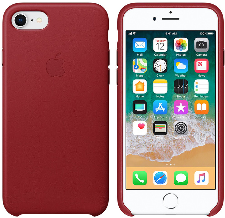 Apple kožený kryt na iPhone 8/7 (PRODUCT)RED, červená_836176266