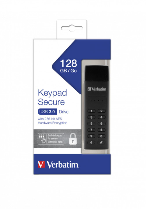 Verbatim Keypad Secure Drive, 64GB, černá
