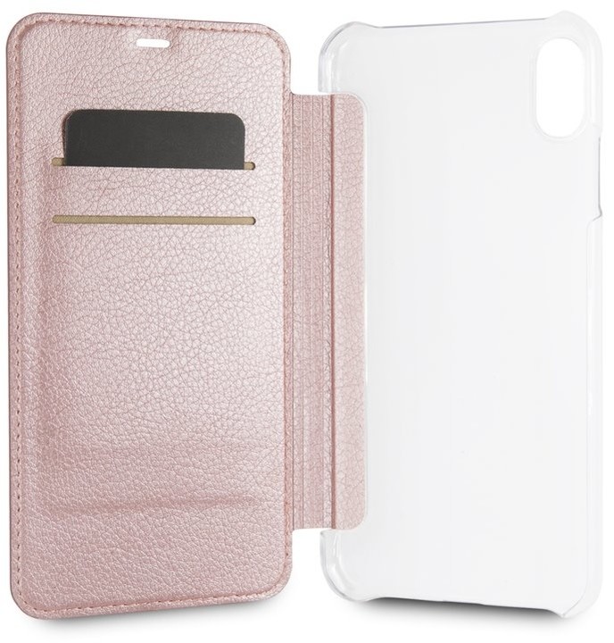 GUESS PU Leather Book Case Iridescent pro iPhone XS Max, růžovo/zlatá_1141465539