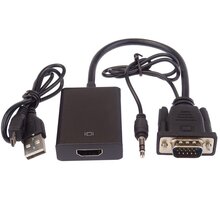 PremiumCord VGA+audio elektronický konvertor na rozhraní HDMI FULL HD 1080p - Rozbalené zboží