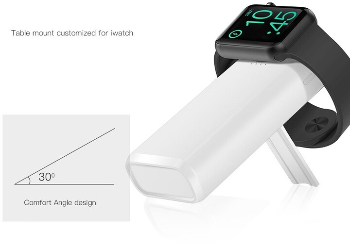 COTEetCI bezdrátová powerbanka pro Apple Watch, 5200mAh, bílá_2030506071