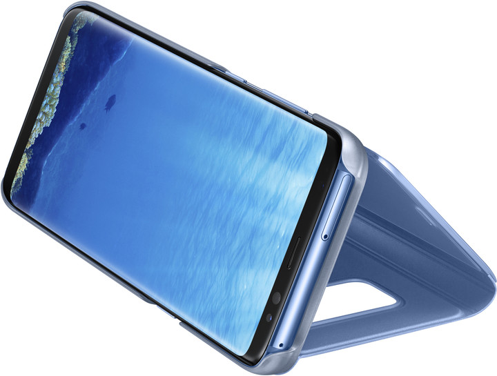Samsung S8 Flipové pouzdro Clear View se stojánkem, modrá_1384522848