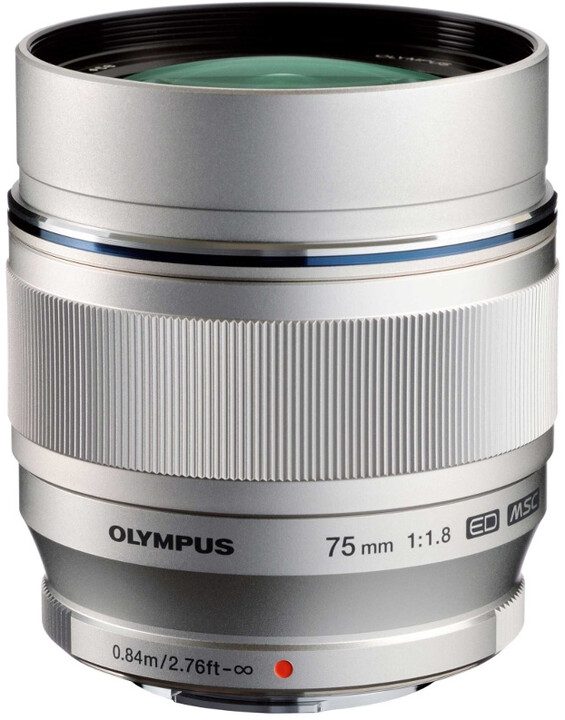 Olympus M. ZUIKO DIGITAL ED 75mm F1.8, stříbrná_44661821