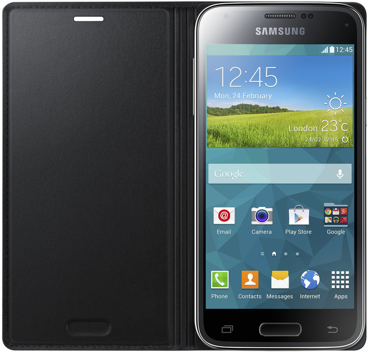 Samsung flipové pouzdro EF-FG800B pro Galaxy S5 mini, černá_374170649