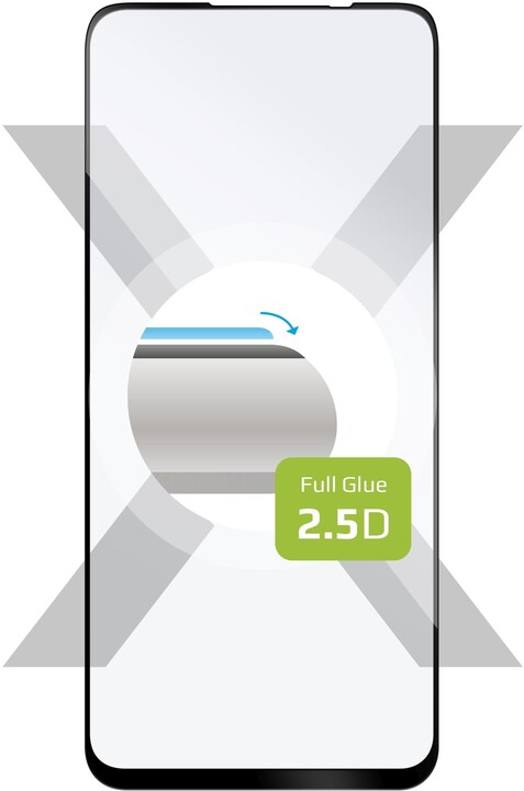 FIXED ochranné tvrzené sklo pro OnePlus Nord N10 (5G), Full-Cover, 2.5D, černá_1231264561