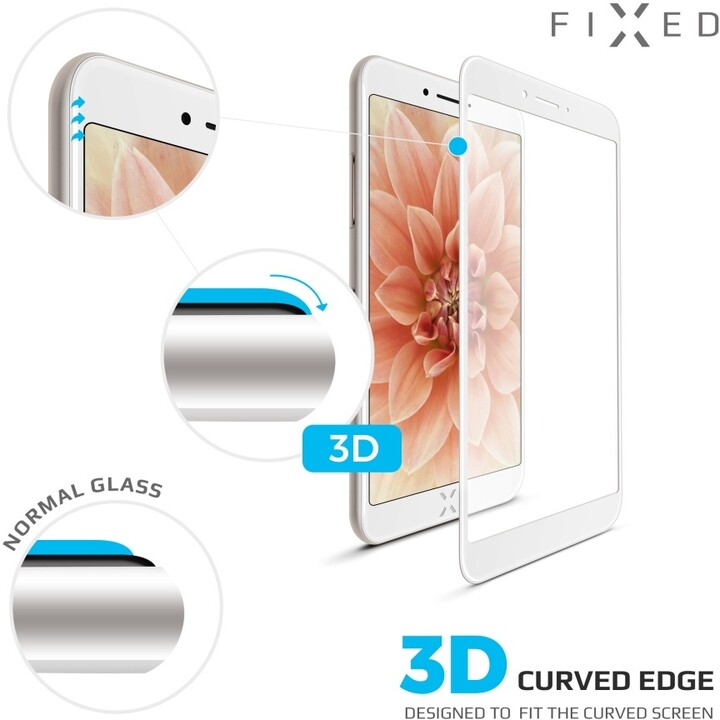 FIXED 3D Full-Cover ochranné tvrzené sklo pro Apple iPhone 7 Plus/8 Plus, bílé_1969478214