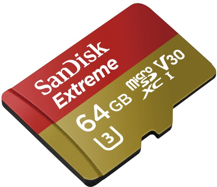 SanDisk Micro SDXC Extreme pro akční kamery 64GB UHS-I V30 + SD adaptér_733165543