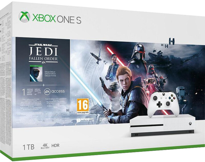 Xbox One S, 1TB, bílá + Star Wars Jedi: Fallen Order_151824391