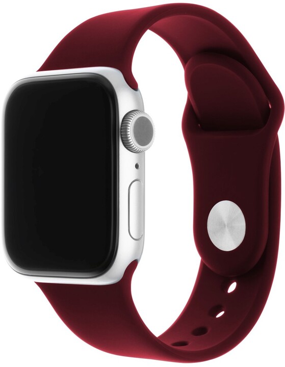FIXED silikonový řemínek pro Apple Watch 38/40/41mm, 2 velikosti, vínově červená_617985943