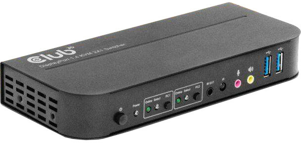 Club3D síťový přepínač - Switch, DP/HDMI KVM Switch - Dual DP 4K@60Hz_461720772