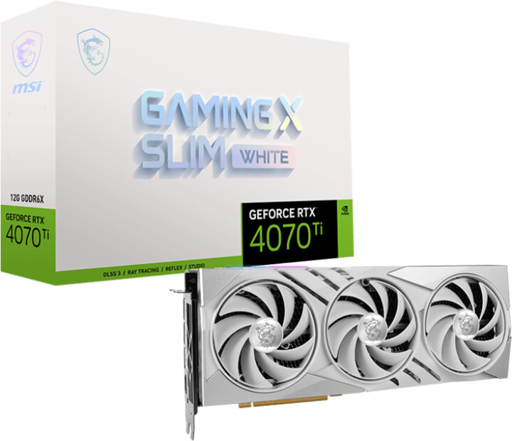 MSI GeForce RTX 4070 Ti GAMING X SLIM WHITE 12G, 12GB GDDR6X_748828182