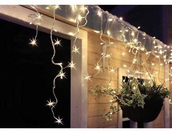 Solight LED vánoční závěs, rampouchy, 360 LED, 9m x 0,7m, přívod 6m, venkovní, teplé bílé světlo_2053327038
