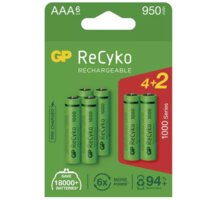 GP nabíjecí baterie ReCyko 1000 AAA (HR03), 4+2ks 1032126100