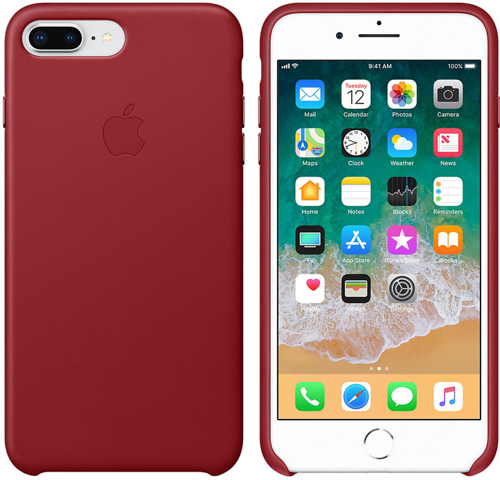 Apple kožený kryt na iPhone 8 Plus / 7 Plus (PRODUCT)RED, červená_1086148239