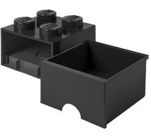 Úložný box LEGO, s šuplíkem, malý (4), černá_53390254