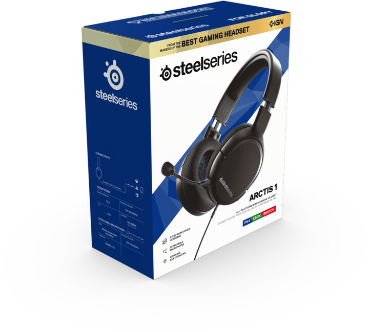 SteelSeries Arctis 1, černá/modrá