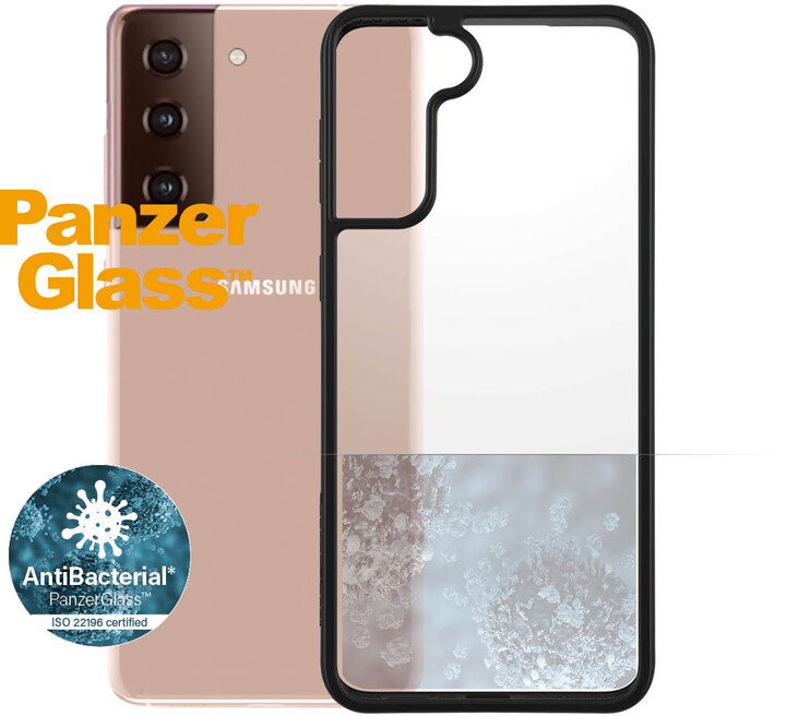 PanzerGlass ochranný kryt ClearCase pro Samsung Galaxy S21+, antibakteriální, černá_854399797