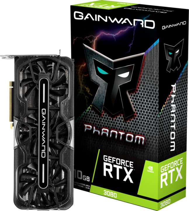 Gainward GeForce RTX 3080 Phantom, LHR, 10GB GDDR6X_100378835