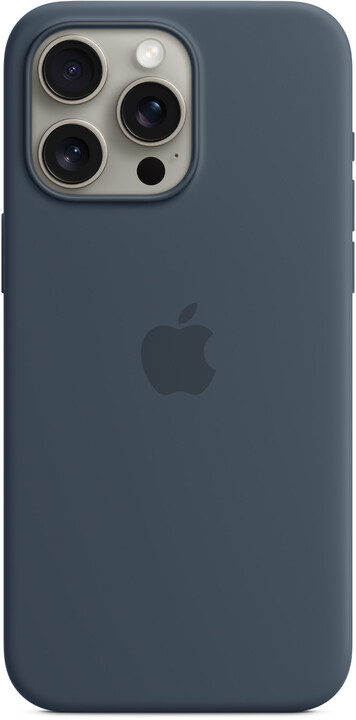 Apple Silikonový kryt s MagSafe pro iPhone 15 Pro Max, bouřkově modrá_2089592057