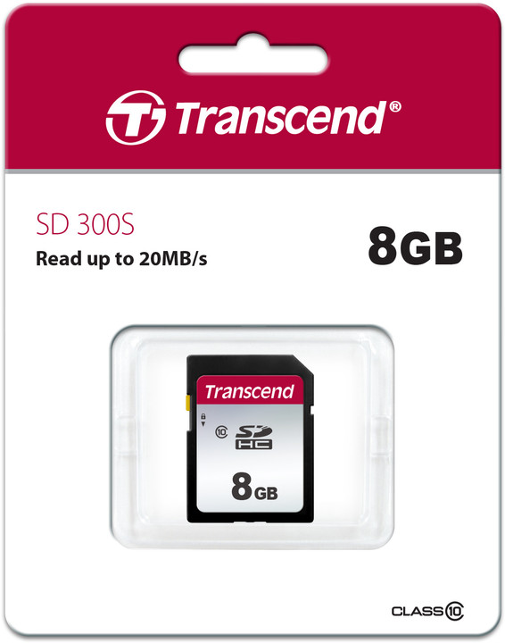 Transcend SDHC 300S 8GB 20MB/s Class 10_954259007