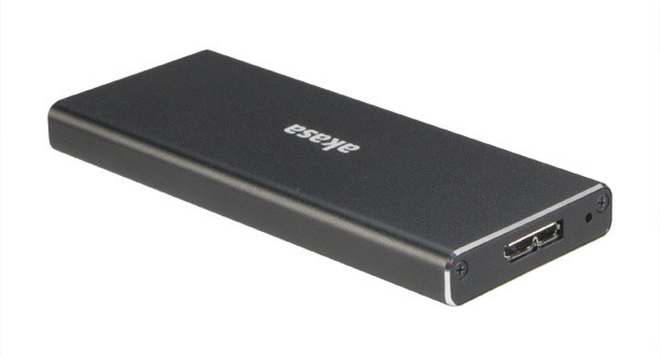 Akasa externí box pro M.2 SSD SATA II/III (AK-ENU3M2-BK), hliníkový, černý