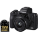 Canon EOS M50, černá + EF-M 15-45mm IS STM + SB130 + karta 16GB