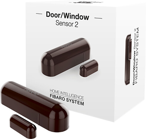 Fibaro bateriový Senzor 2 na okna a dveře, Z-Wave Plus, hnědá_1174409070