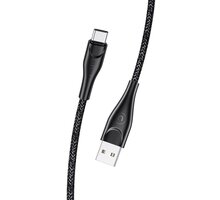 USAMS SJ395 U41 Braided datový kabel Type C 2m, černá (EU Blister)_1383866281