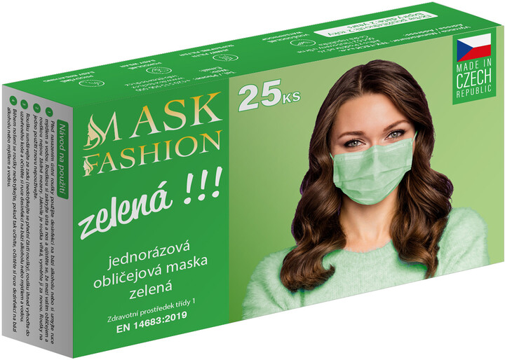 Barevná rouška fashion (25ks), zelená_139802212