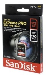 SanDisk SDXC Extreme Pro 512GB 170MB/s UHS-I U3 V30_750438908