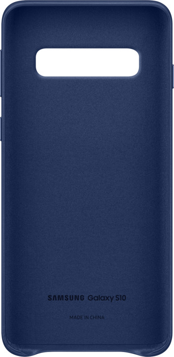 Samsung kožený zadní kryt pro Samsung G973 Galaxy S10, modrá (Navy)_1917175548