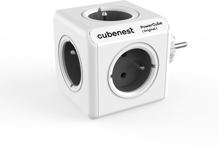Cubenest PowerCube Original rozbočka-5ti zásuvka, šedá_449696814