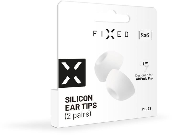 FIXED náhradní silikonové špunty pro Apple Airpods Pro, L, bílá_447933729