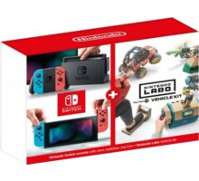 Nintendo Switch, červená/modrá + Nintendo Labo Vehicle Kit_1140844833